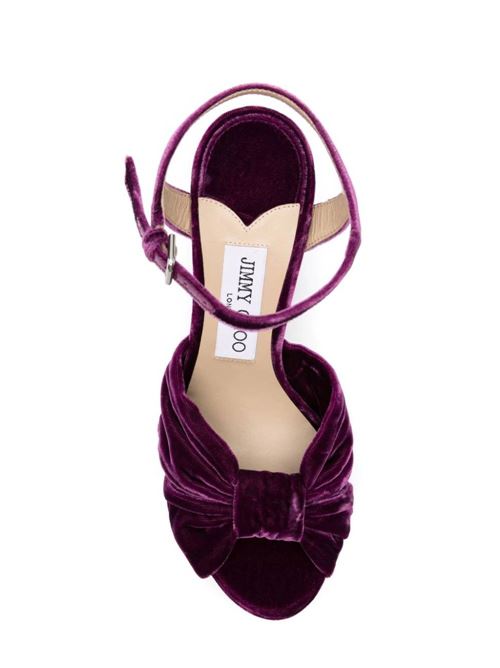 Sandali donna in vellutto viola Jimmy Choo | HELOISE120VELBOYSENBERRY